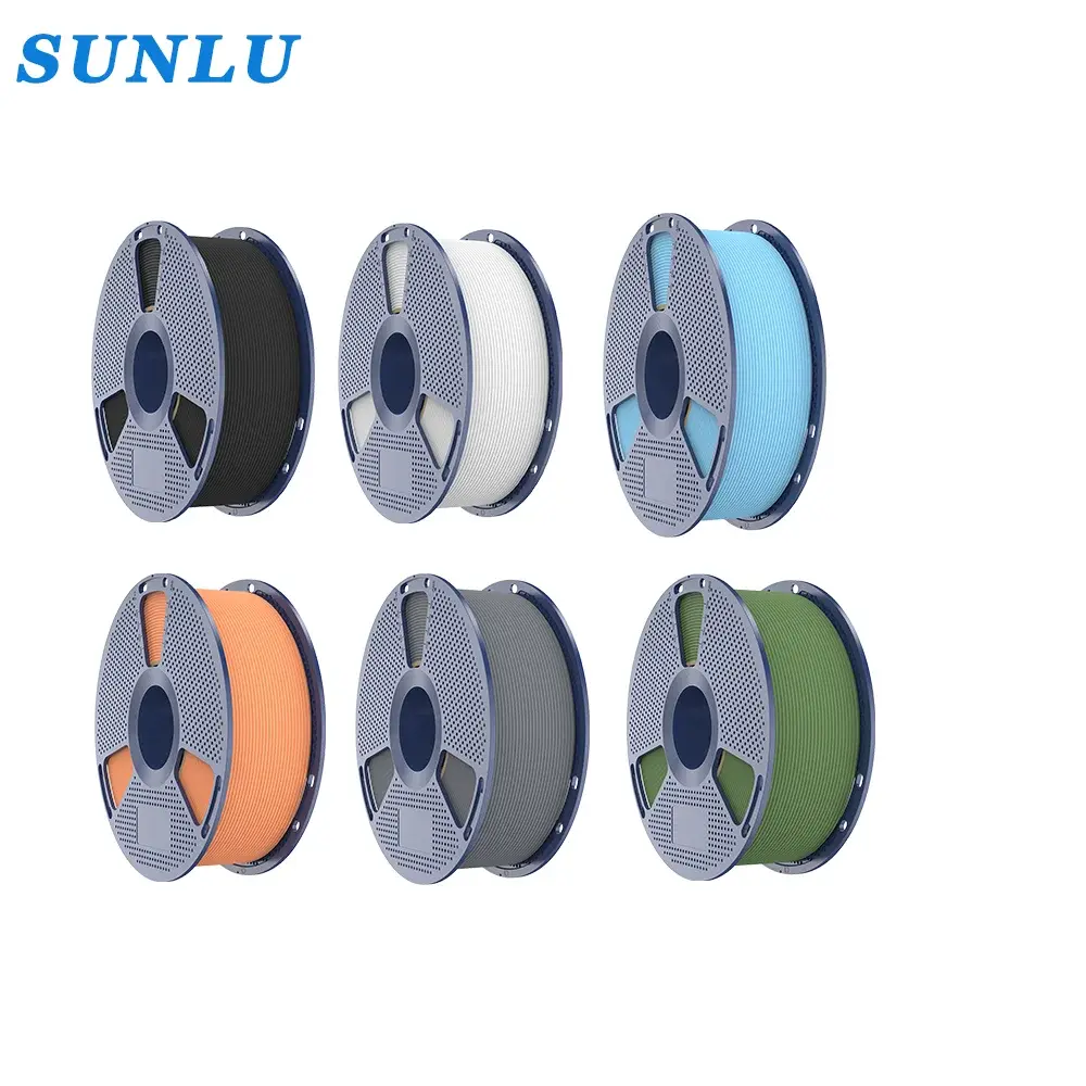 Filamento PLA Fosco SUNLU para Impressora 3D, Impressão de Alta Velocidade 50-600 MM/s, Diâmetro 1,75mm, 1KG/Rolo, Consumíveis para Impressão 3D, Preto/Branco - 1