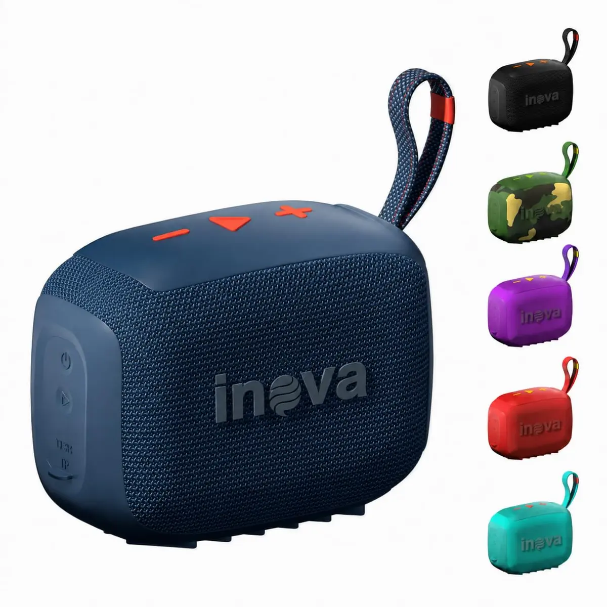 Caixa de Som, inava, Go-4, Bluetooth, Portátil,12h de reprodução, À Prova D'água IP67, TWS/FM/USB/TF(Azul)