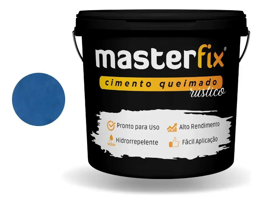 Cimento Queimado Rustico Masterfix 4 Kg Cor Azul-petróleo - 1
