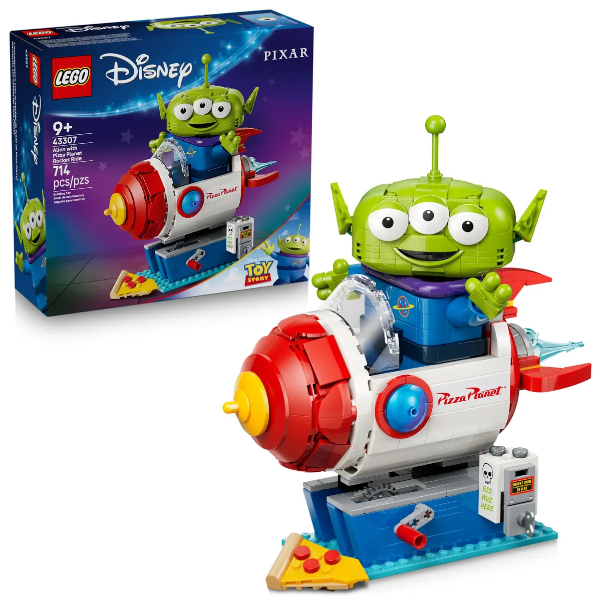 LEGO Disney Pixar Alien com Foguete do Pizza Planet 43307 (714 Peças)