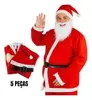 Fantasia Completa Papai Noel Adulto 5 Peças - 1