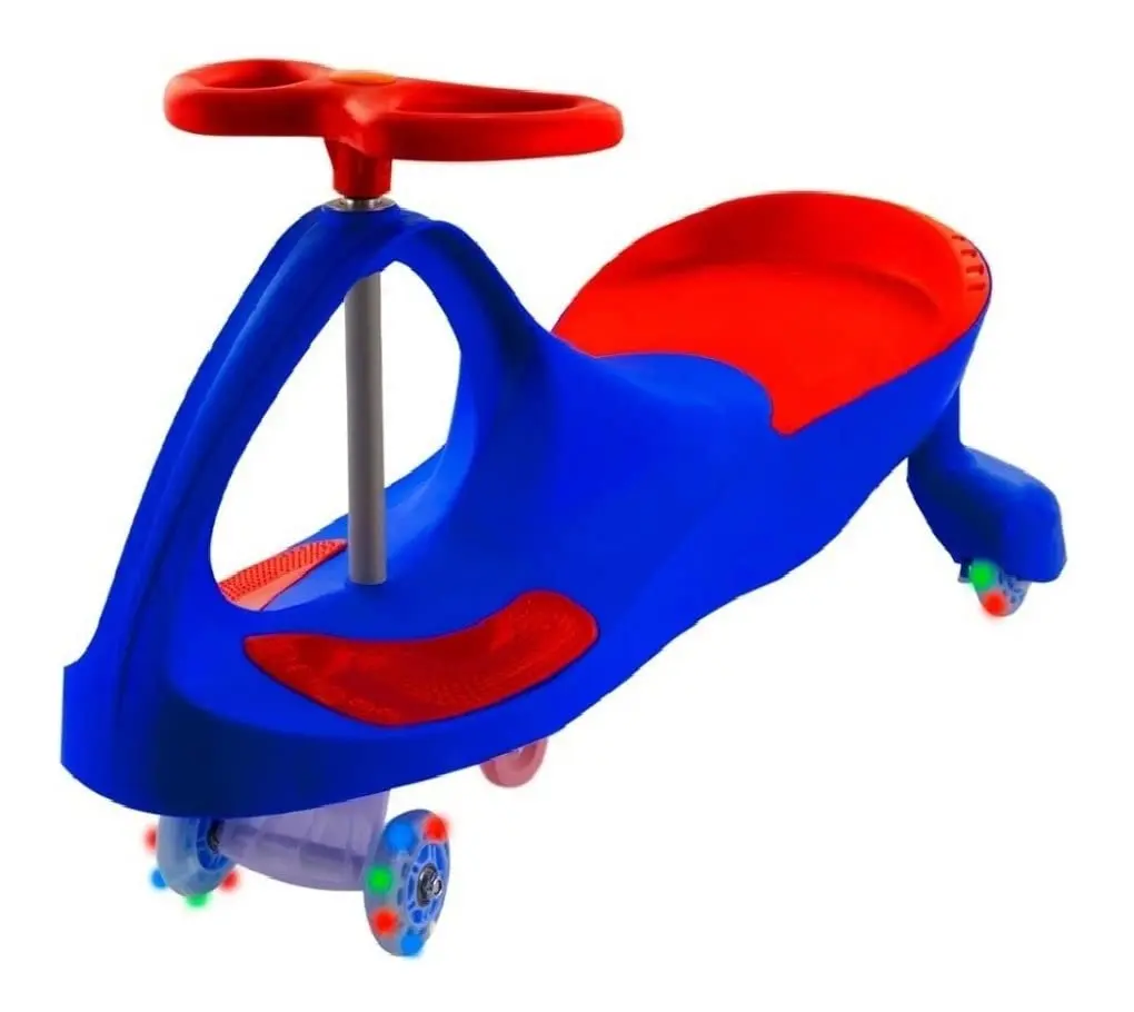 Zippy Toys Carrinho Feito de Plástico e Ferro Na Cor Azul Com Detalhes em Vermelho, Suas Rodas Possuem Luz LED, Indicado Para Crianças Acima de 3 anos, Suporta Até 100 Kg