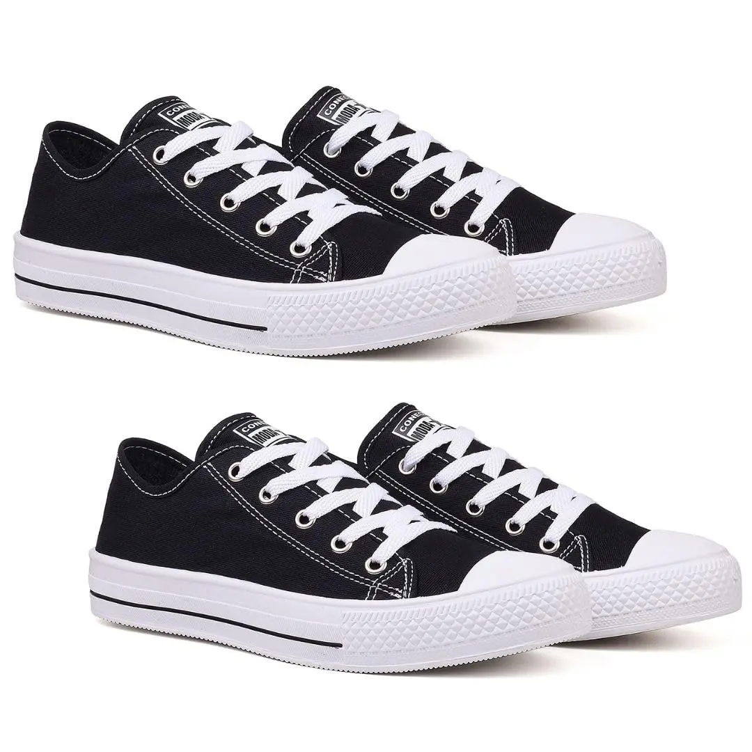Kit Dois Pares De Tenis Feminino e Masculino Casual Moda Leve