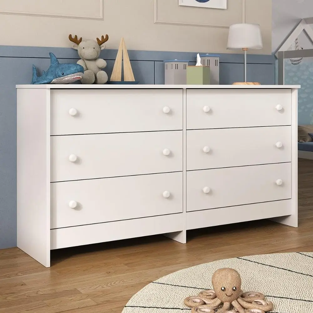 Cômoda Infantil 136cm com 6 Gavetas Flex Multimóveis Mp4262 Branco - 1