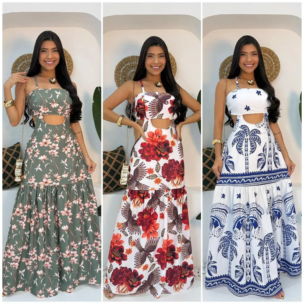 Vestido Longo Com FORO e BOJO, Feminino Com manga Variados super confortáveis e leves qualidade e durabilidade - 1