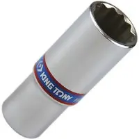 Soquete Estriado Longo 21mm com Encaixe 12Pol KING TONY-423021 - 1