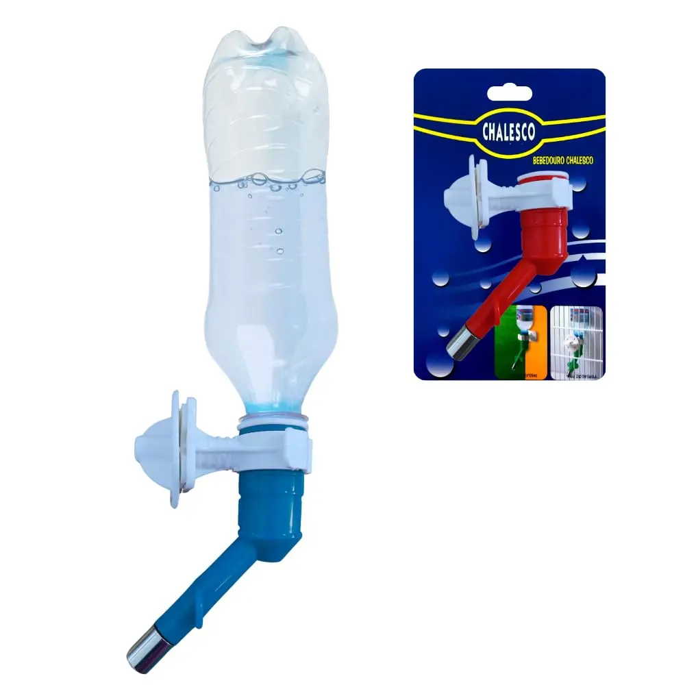 Bebedouro para Pet Chalesco, Bico Dosador, Cores Sortidas | Ideal para Gaiolas e Caixas de Transporte, Prático e Higiênico