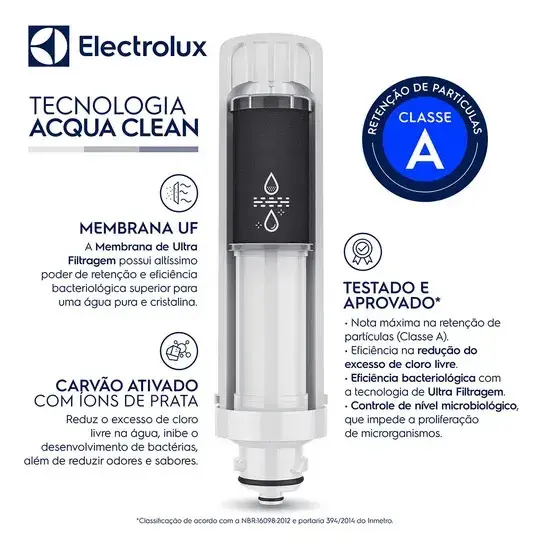 Electrolux Filtro de Água Refil para Purificador Acqua Clean - Modelos PA21G, PA26G, PA31G, Refil Duração 12 Meses ou 3000L thumbnail 3