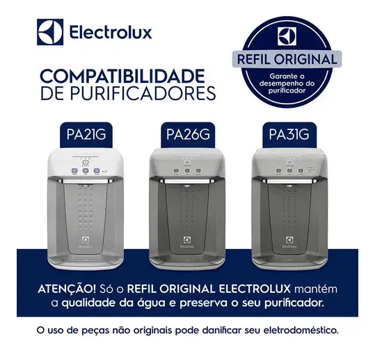 Electrolux Filtro de Água Refil para Purificador Acqua Clean - Modelos PA21G, PA26G, PA31G, Refil Duração 12 Meses ou 3000L thumbnail 4