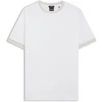 Camiseta De Ajuste Slim Em Algodão Mercerizado