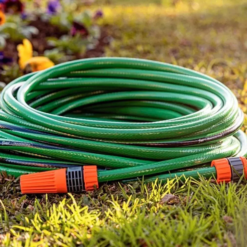 Mangueira Jardim 30m Tramontina Kit Esguicho E Suporte 1/2 Cor Verde/Preto - 1