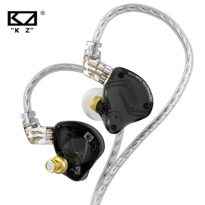 Fone de Ouvido Intra-auricular Híbrido de Metal KZ ZS10 PRO X 4BA 1DD HIFI, Headset Esportivo com Cancelamento de Ruído, Fones de Ouvido KZ ZSN PRO AS16PRO ZS10PRO X - 1
