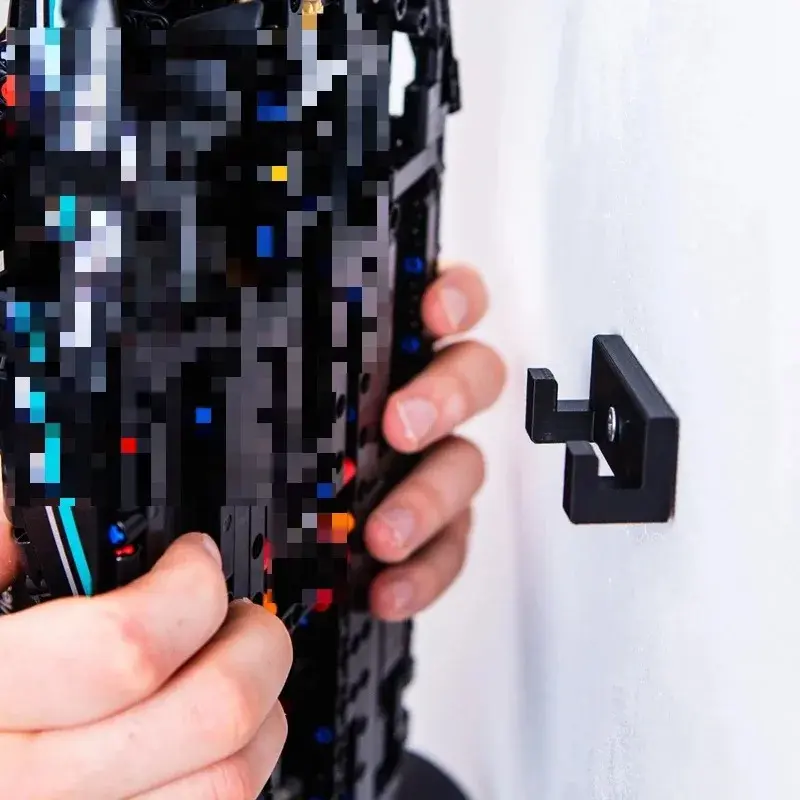 Diy bloco de construção suporte de exibição de parede suporte de gancho de montagem na parede para lego 42171 mercedes-amg f1 w14 e desempenho - 1