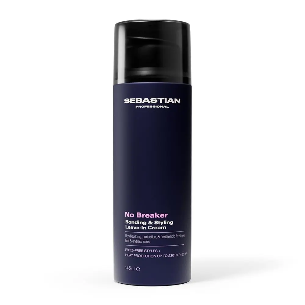 Sebastian Professional, No Breaker, Creme Leave-In protetor térmico, reconstrução e styling sem frizz para cabelos danificados, 145ml