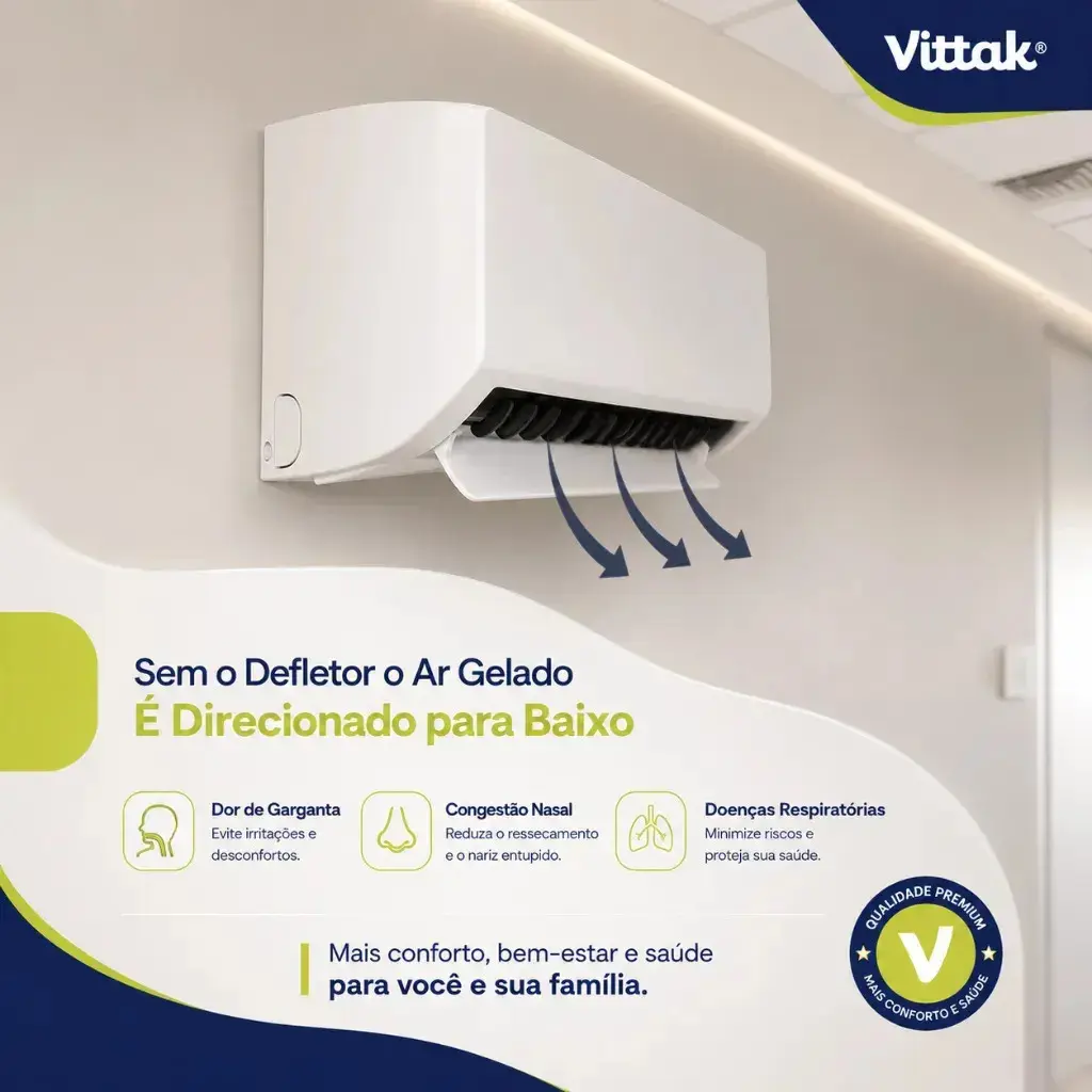 Vittak Defletor Ar Condicionado Split Universal 7 A 30mil Btus Ajustável 61 A 113cm thumbnail 5