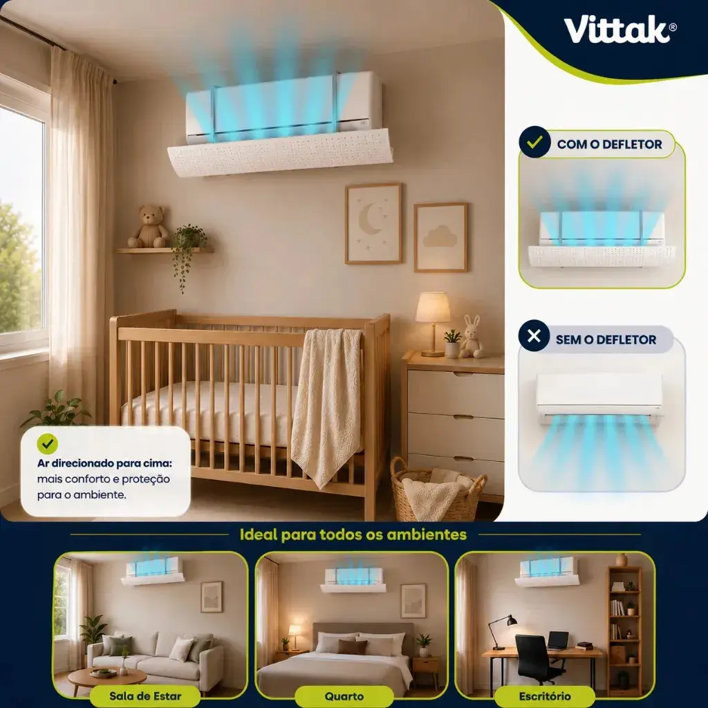 Vittak Defletor Ar Condicionado Split Universal 7 A 30mil Btus Ajustável 61 A 113cm thumbnail 6