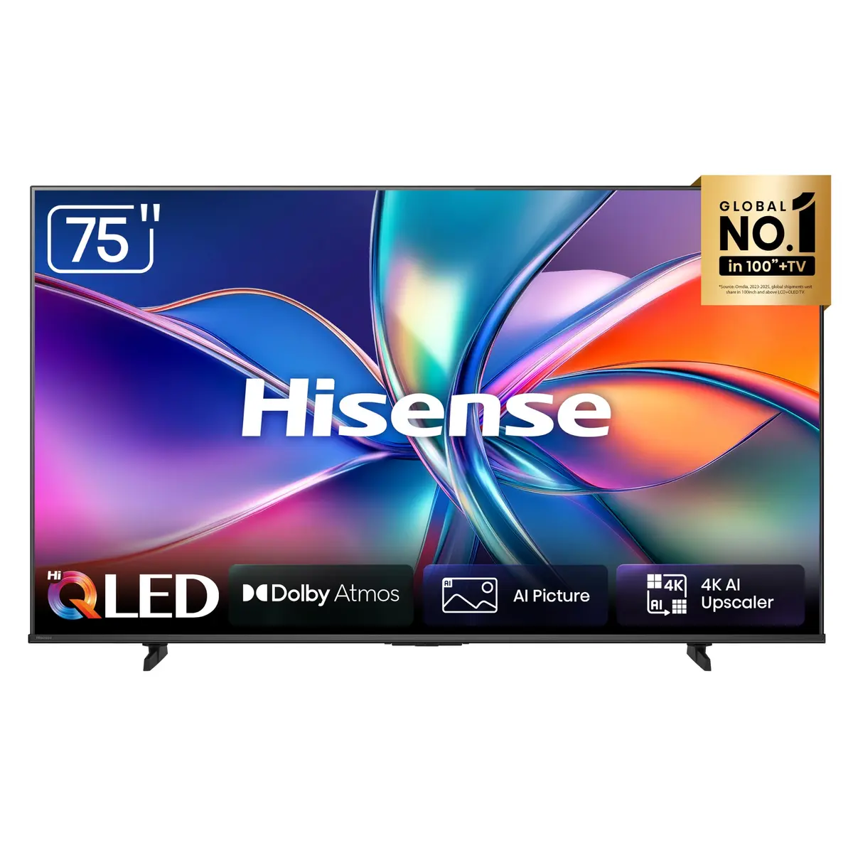 Hisense Smart TV UHD 4K Hi-QLED 75" Polegadas 75Q6QV com HDR10+, Dolby Atmos, Sports Mode, Game Mode Plus e Compatível com Alexa - 1