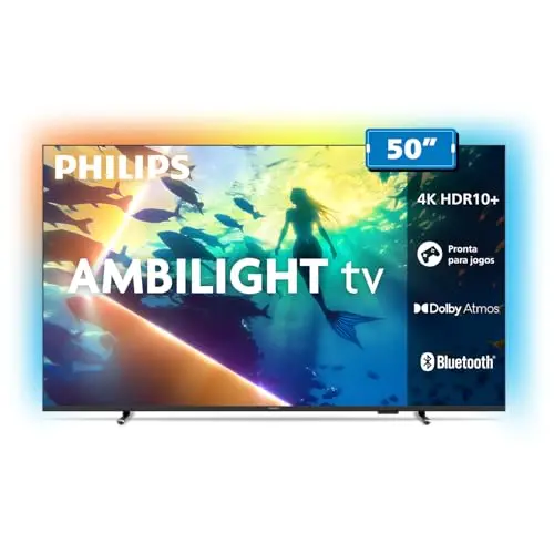 PHILIPS, Smart TV Ambilight 50" 4K, 50PUG8100/78, Comando de Voz, HDR10+/Dolby Atmos, VRR/ALLM, Bluetooth thumbnail 3