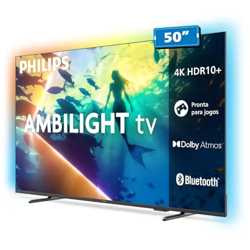 PHILIPS, Smart TV Ambilight 50" 4K, 50PUG8100/78, Comando de Voz, HDR10+/Dolby Atmos, VRR/ALLM, Bluetooth thumbnail 5