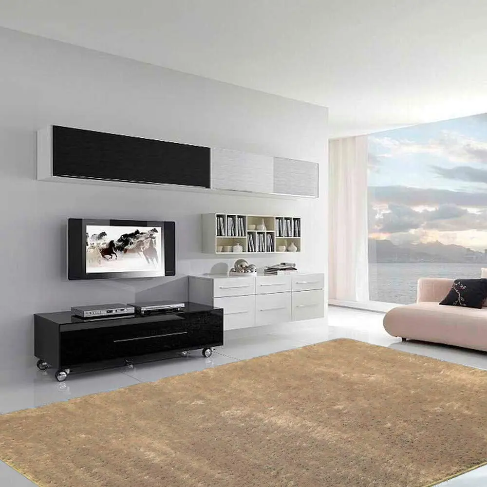 Tapete Felpudo para Sala Casa Dona Bege 150cm x 200cm - 1