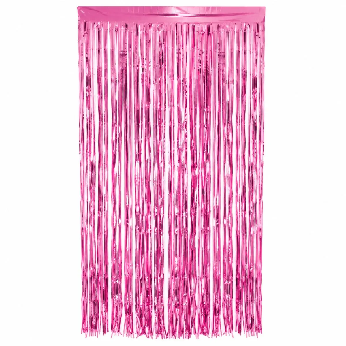 Kit 2 Cortinas Metalizadas 2x1 m para Decoração de Festa Rosa