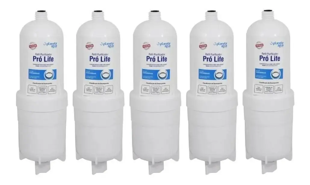 Kit 5 Refis Filtro Água Planeta Água Pro Life Soft Everest Compatível