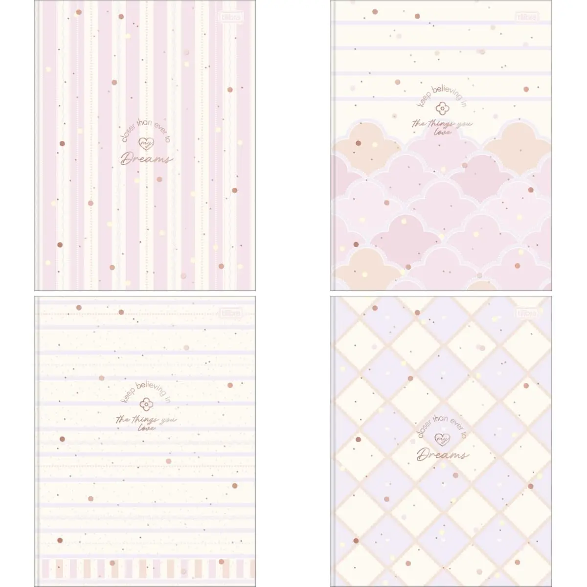 Kit de Cadernos, Tilibra, Brochurão, Capa Dura, Soho, 80 Folhas, Pacote com 5 - 1