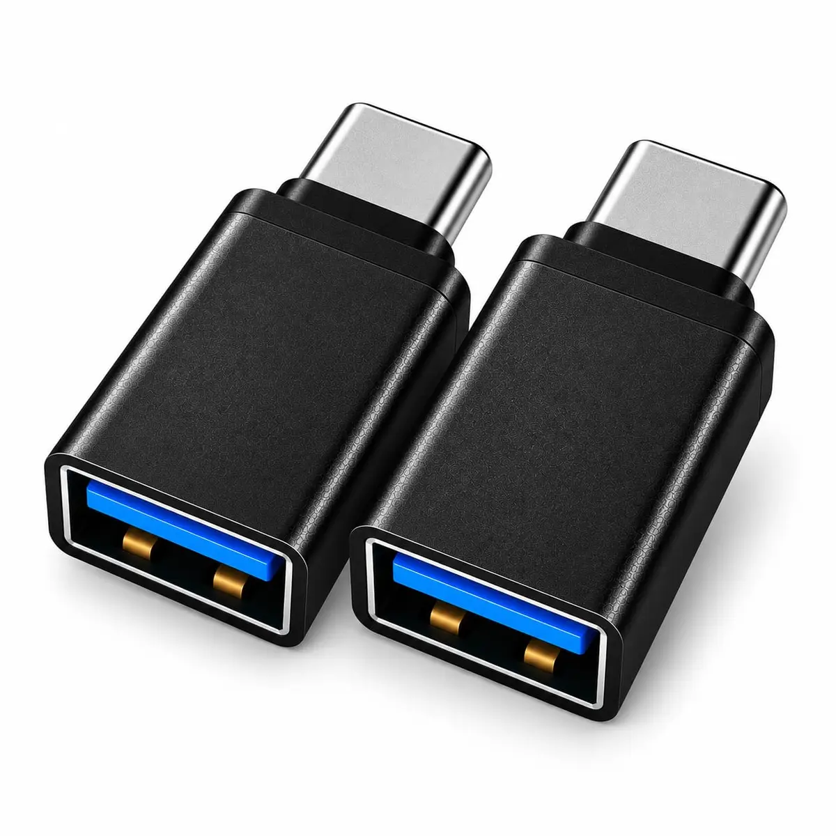 Kit 2 Adaptadores USB para Tipo C USB 3.0 OTG Pendrive Teclado Notebook | Transferência Rápida de Dados, Leve e Compacto, Resistente e Durável, Compatível Android e Iphone