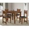 Conjunto Sala De Jantar Mesa E 4 Cadeiras Nicoli - 1