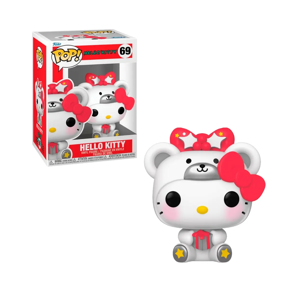 Boneco Funko Pop! Sanrio - Hello Kitty de Urso Polar | Figura em Vinil, Miniatura de Personagem, Aproximadamente 9 cm de Altura - 1