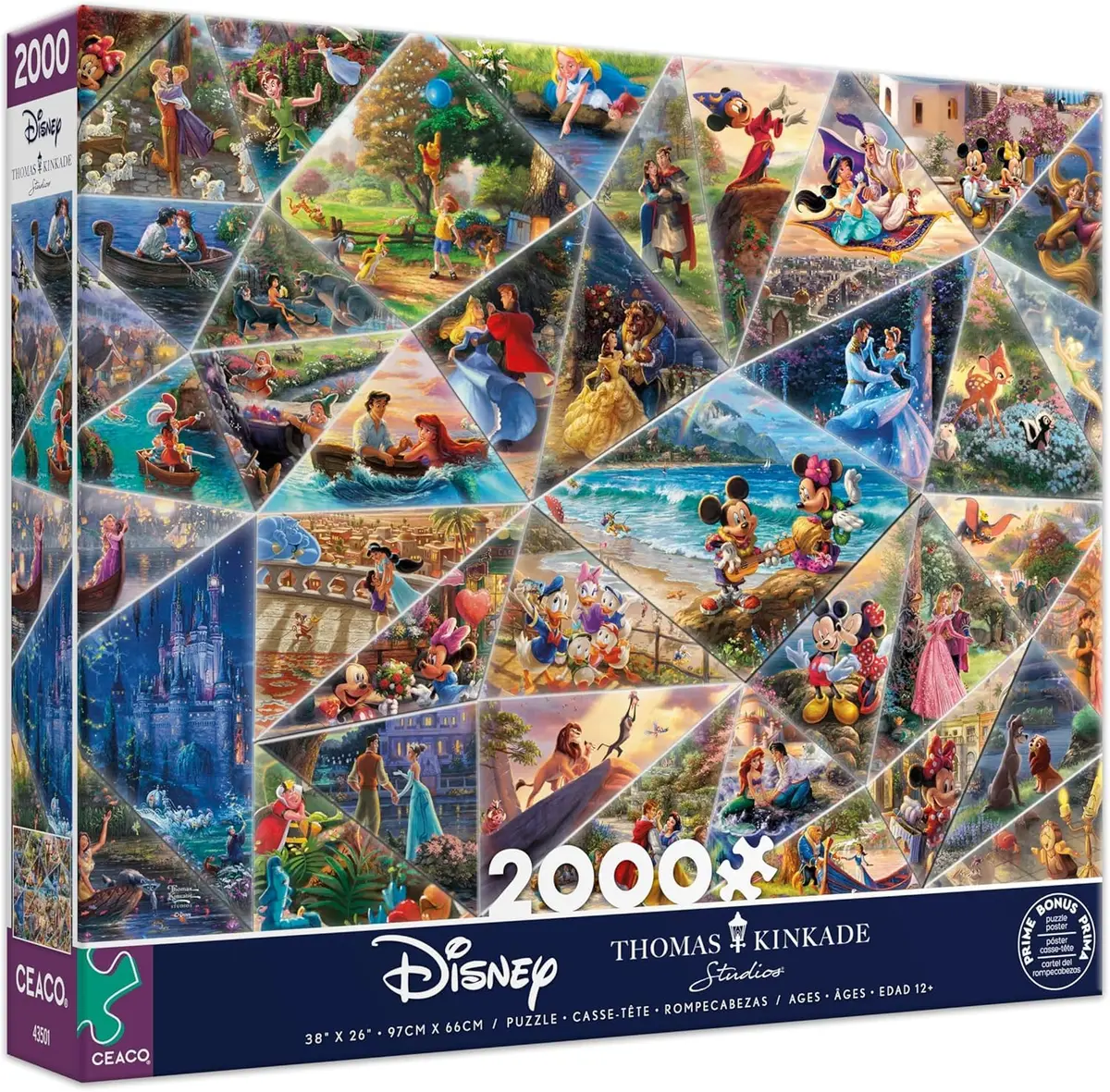 Ceaco - Quebra-cabeça Thomas Kinkade - Colagem Disney - 2000 peças