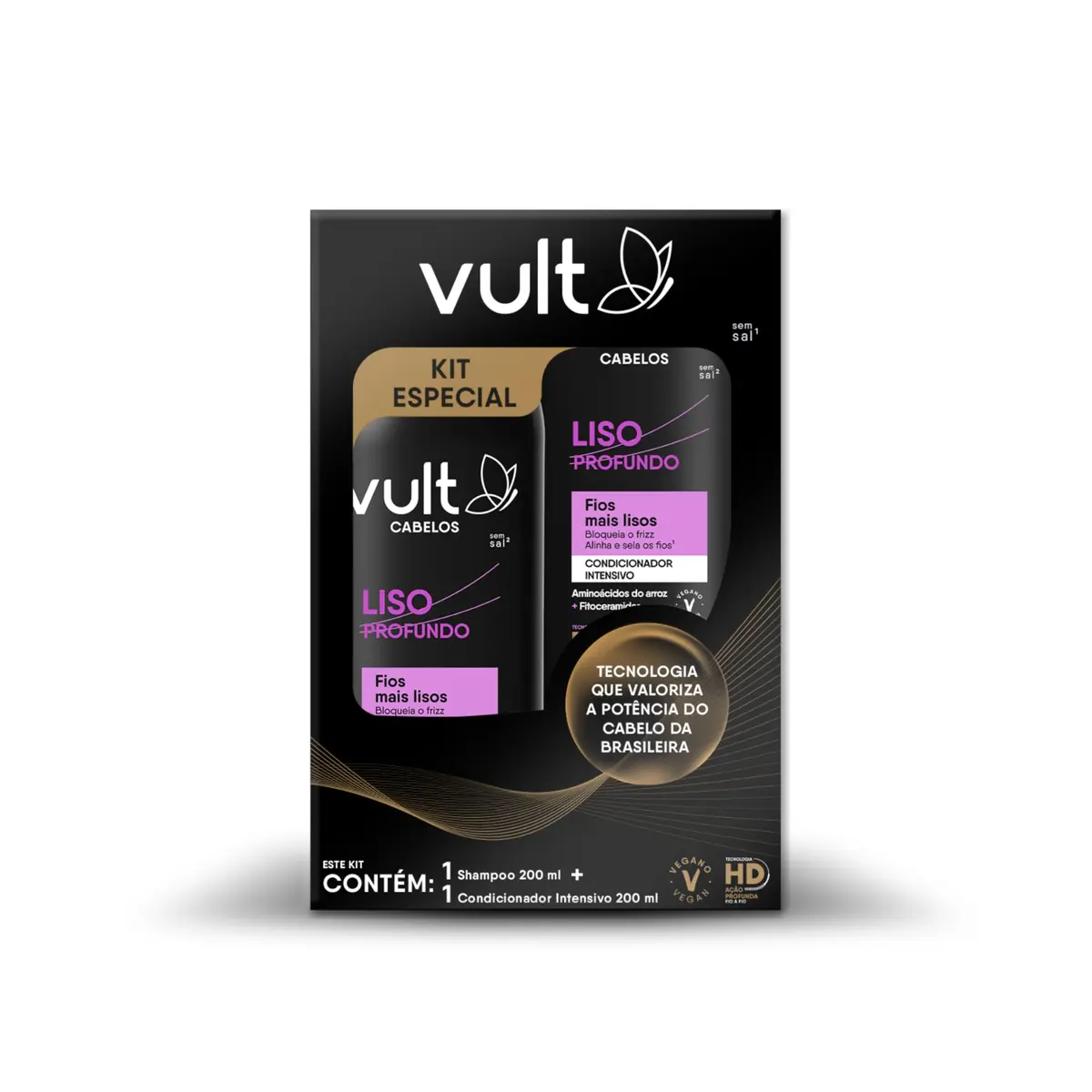 Vult Promopack Shampoo e Condicionador Liso Profundo 2x200ml