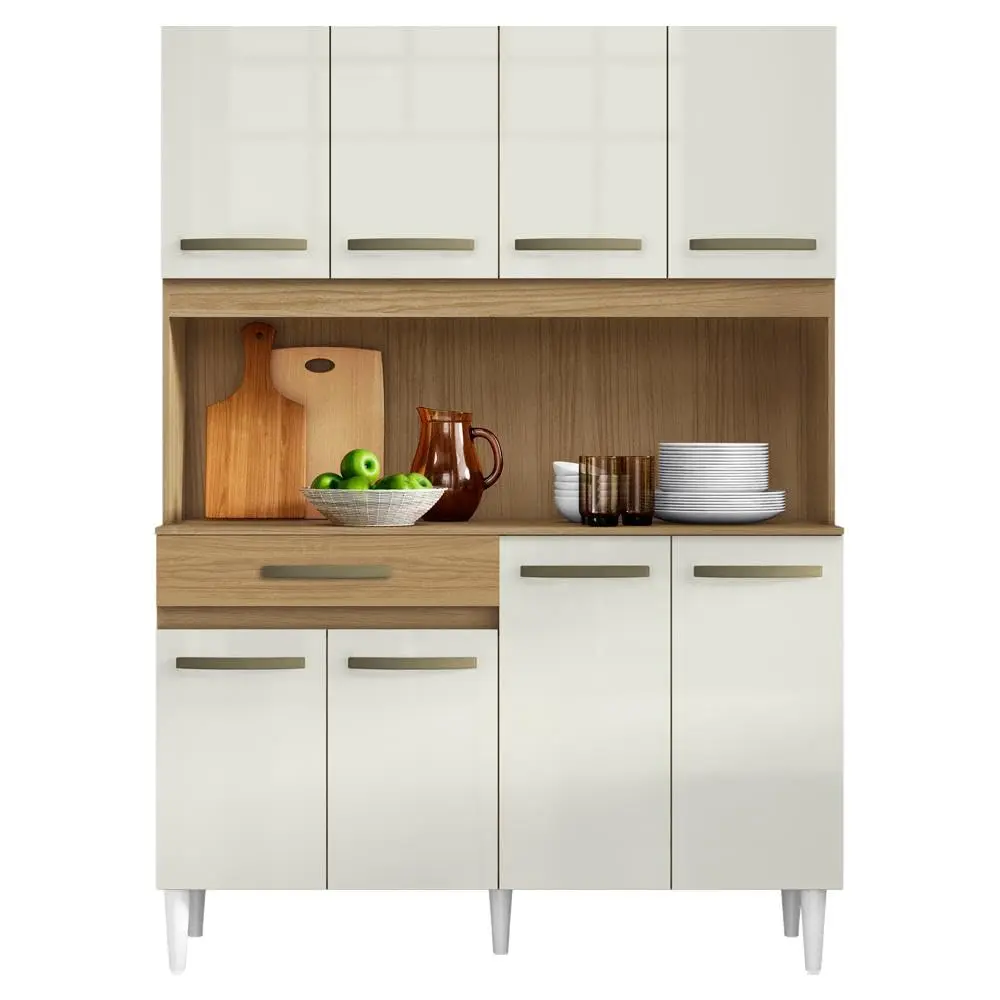 Armário de Cozinha Compacta Aramóveis Cleo 8 Portas