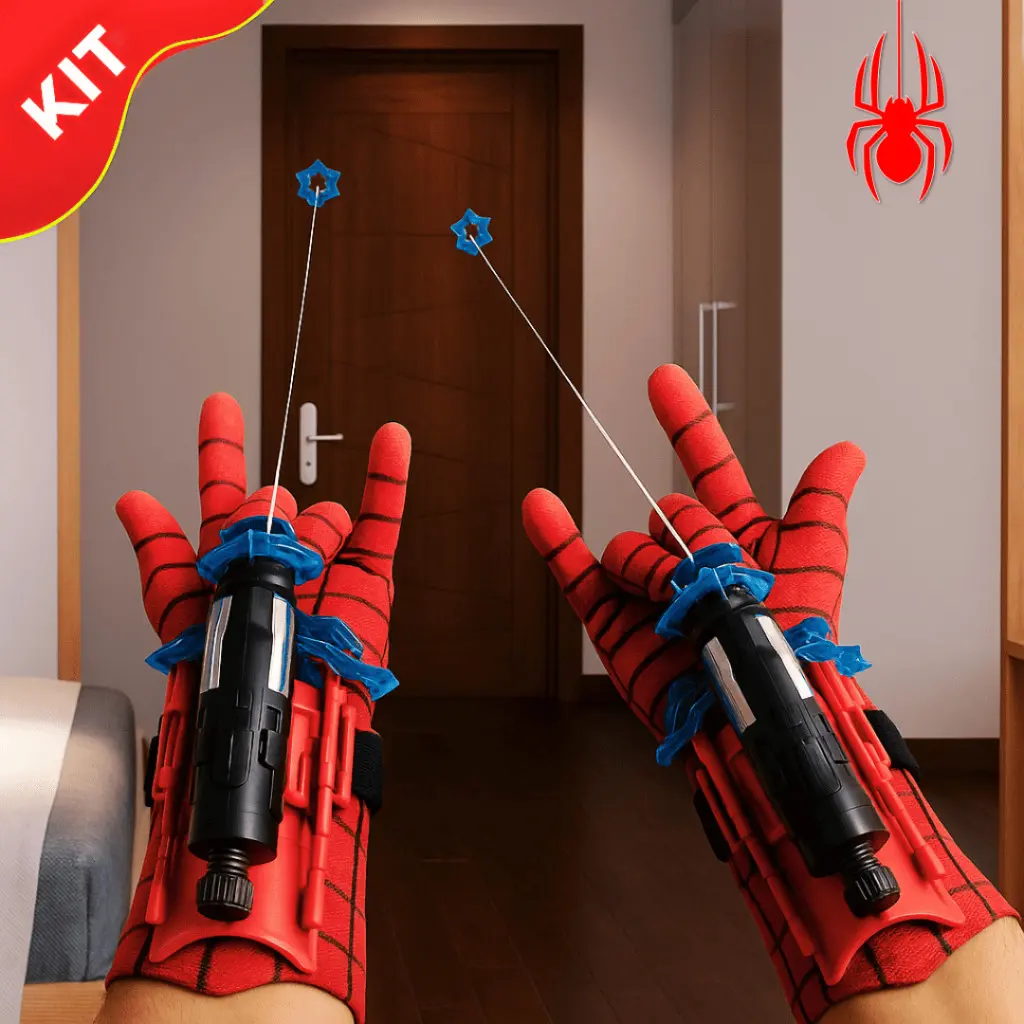 Brinquedos infantis do Homem-Aranha - conjunto de 1 a 3 com luvas de tiro na teia e dardos - 1
