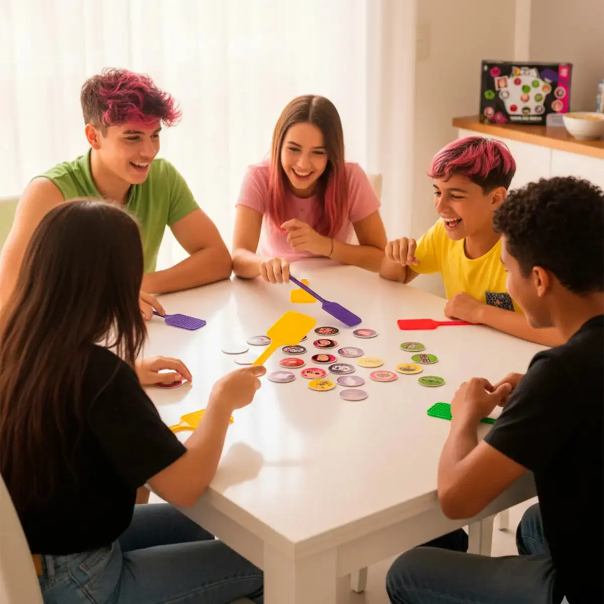 Jogo De Tabuleiro Infantil Tapa Na Mesa - Dos Rosa - Nig thumbnail 2