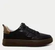 Tênis Couro Democrata Bold Masculino - Preto+CarameloTênis Couro Democrata Bold Masculino - Preto+Caramelo - 1