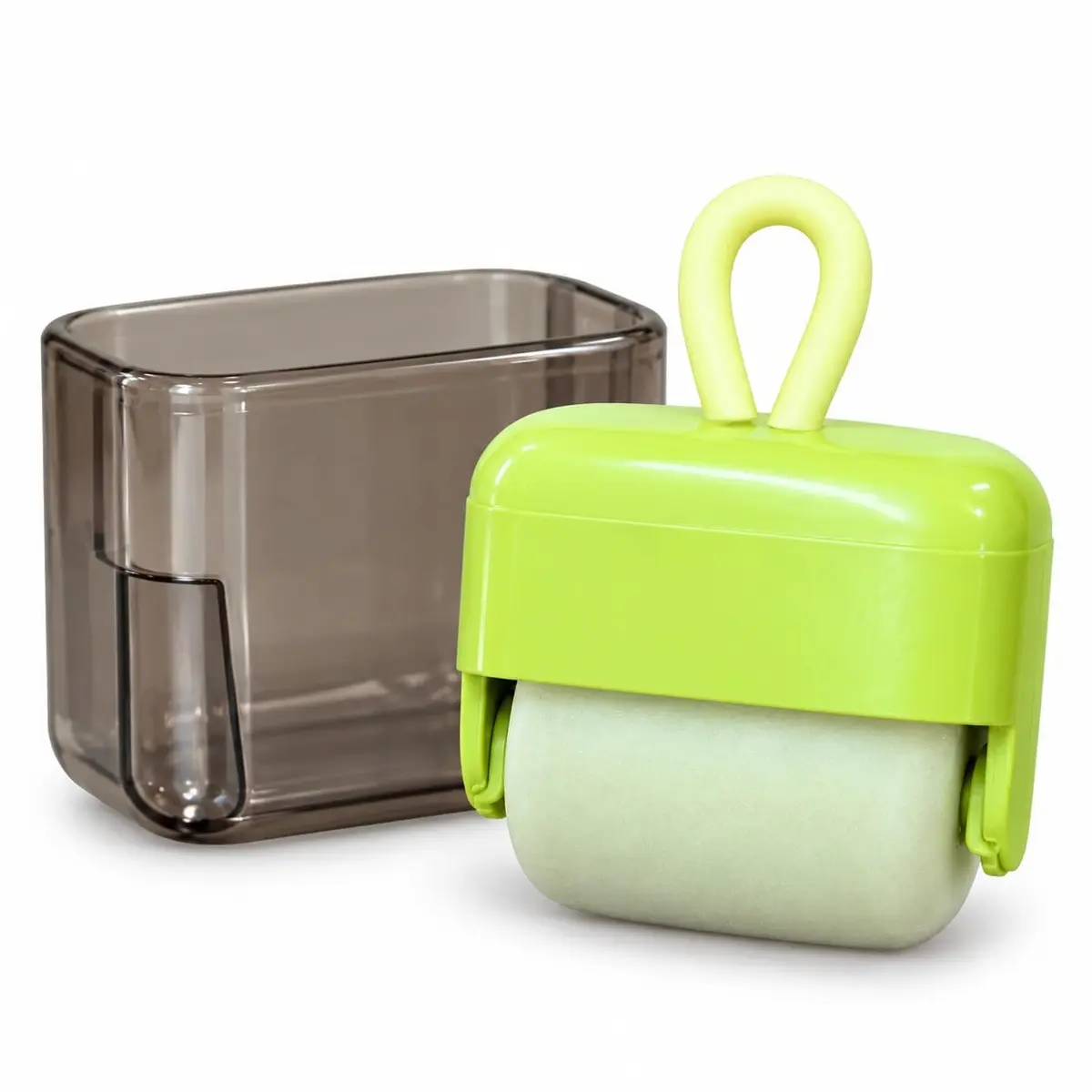Mini Rolo Tira Fiapos Reutilizável e Lavável Portátil para Roupas, Sofás e Pelos de Pets com Estojo Protetor para Bolsa e Viagem