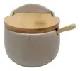 Saleiro de Cerâmica com Tampa e Colher de Bambu - 1
