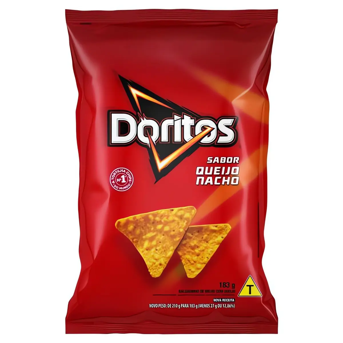 Doritos Salgadinho de Milho Queijo Nacho Tortilla Chips 183g | Tortilha de milho | Tortilla de milho | Salgadinho de milho | Sabor queijo nacho
