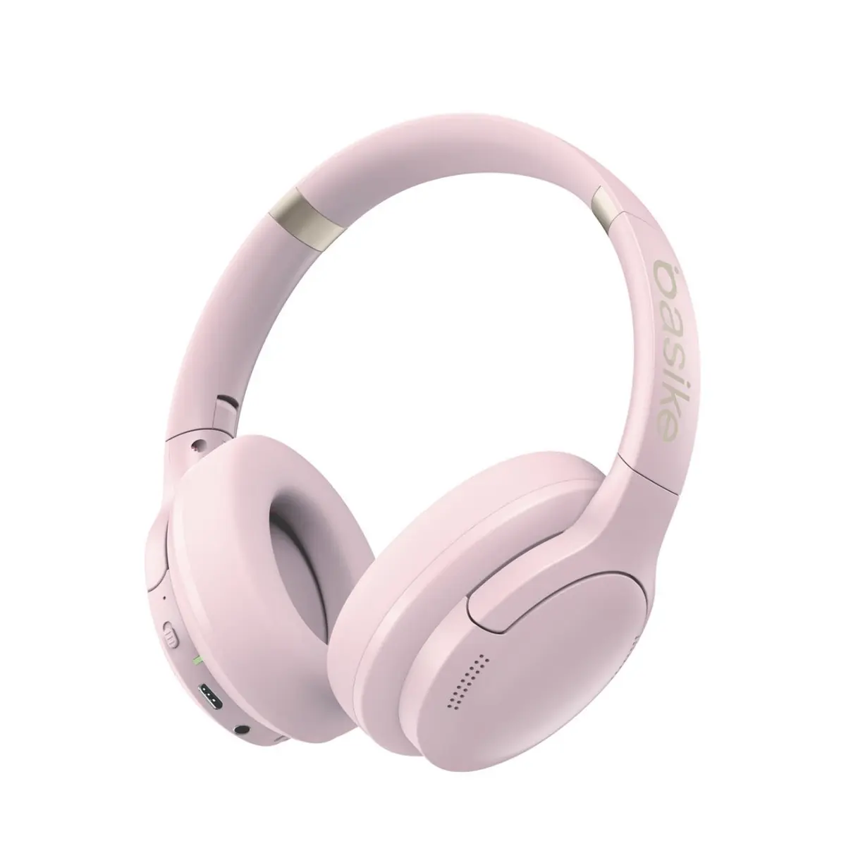 Fone de Ouvido Bluetooth, Basike Y6, ANC Cancelamento de Ruído Ativo (Rosa) | Headphone BT 5.4+EDR, Som Surround 3D, Headset com Microfone, Certificação Hi-Pure Audio, 30 horas reprodução - 1