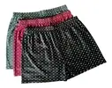 【Tam.: P M G GG XG / R$8cada】Kit 3 Cuecas Samba Canção Short Malha Fria Pijama Dormir - 1