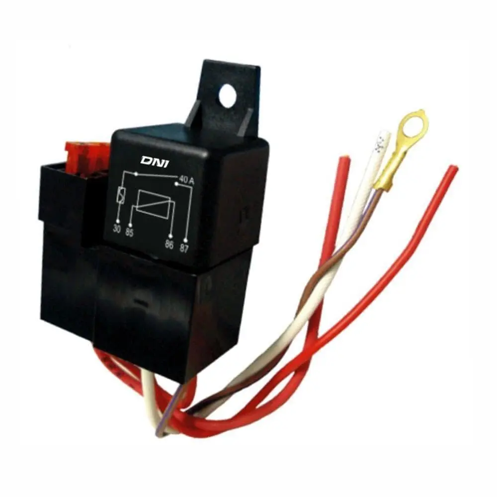 DNI, 0210, Rele Reversor com Soquete Chicote Fusível 40A - 24V 4 Term