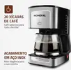 Cafeteira Elétrica Mondial Dolce Arome Vidro C-43-20X-SI 20 Xícaras 550W – Preto/Inox - 110 - 1