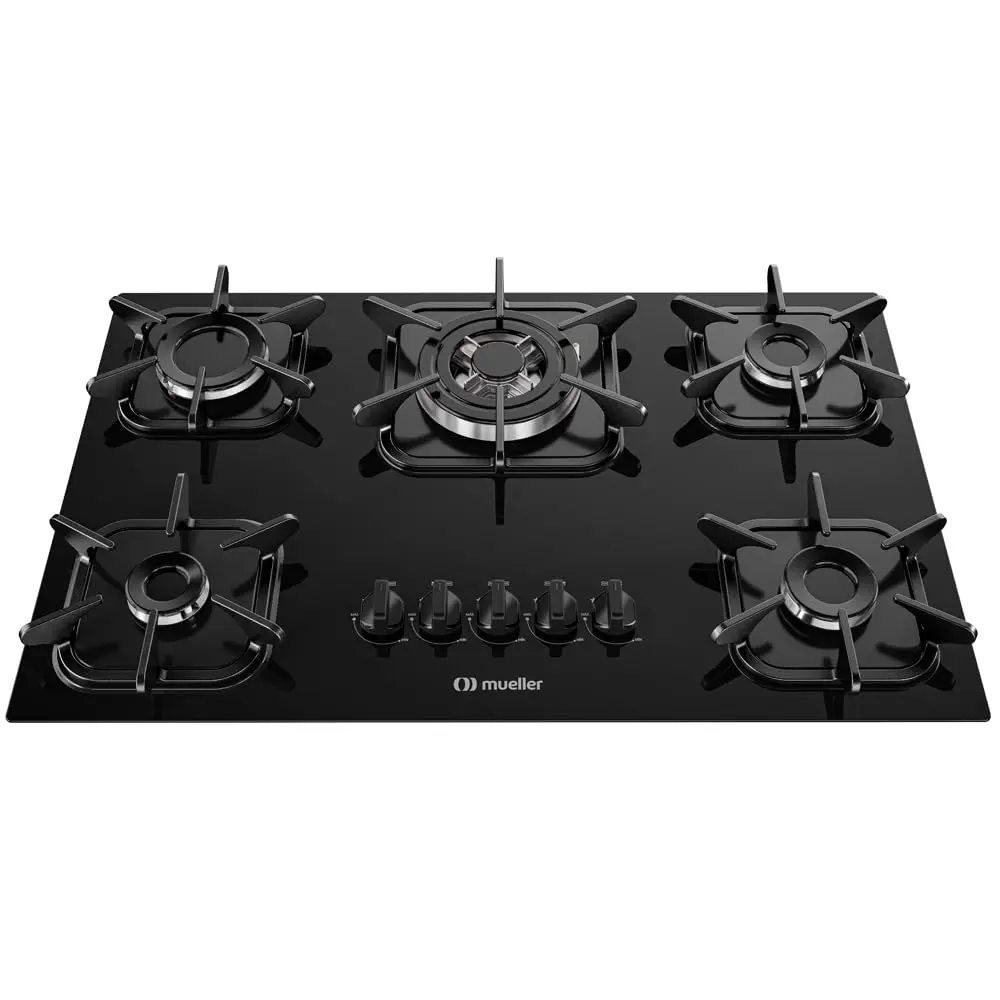 Cooktop 5 bocas com Queimador Tripla chama e Acendimento Super Automático - Mueller Unica