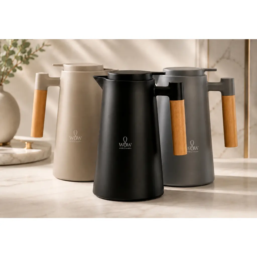 Garrafa Térmica Cabo Madeira Para Café 1l - 1