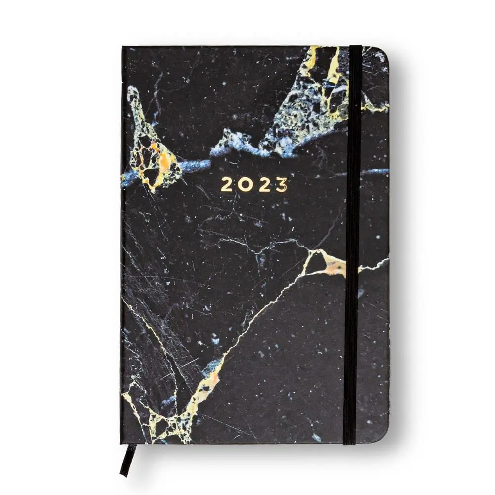 Cicero Agenda Planner Ciceros 2023 Minerais Semanal Anotações 14x21 Mármore Preto, Modelo: 9924 - 1