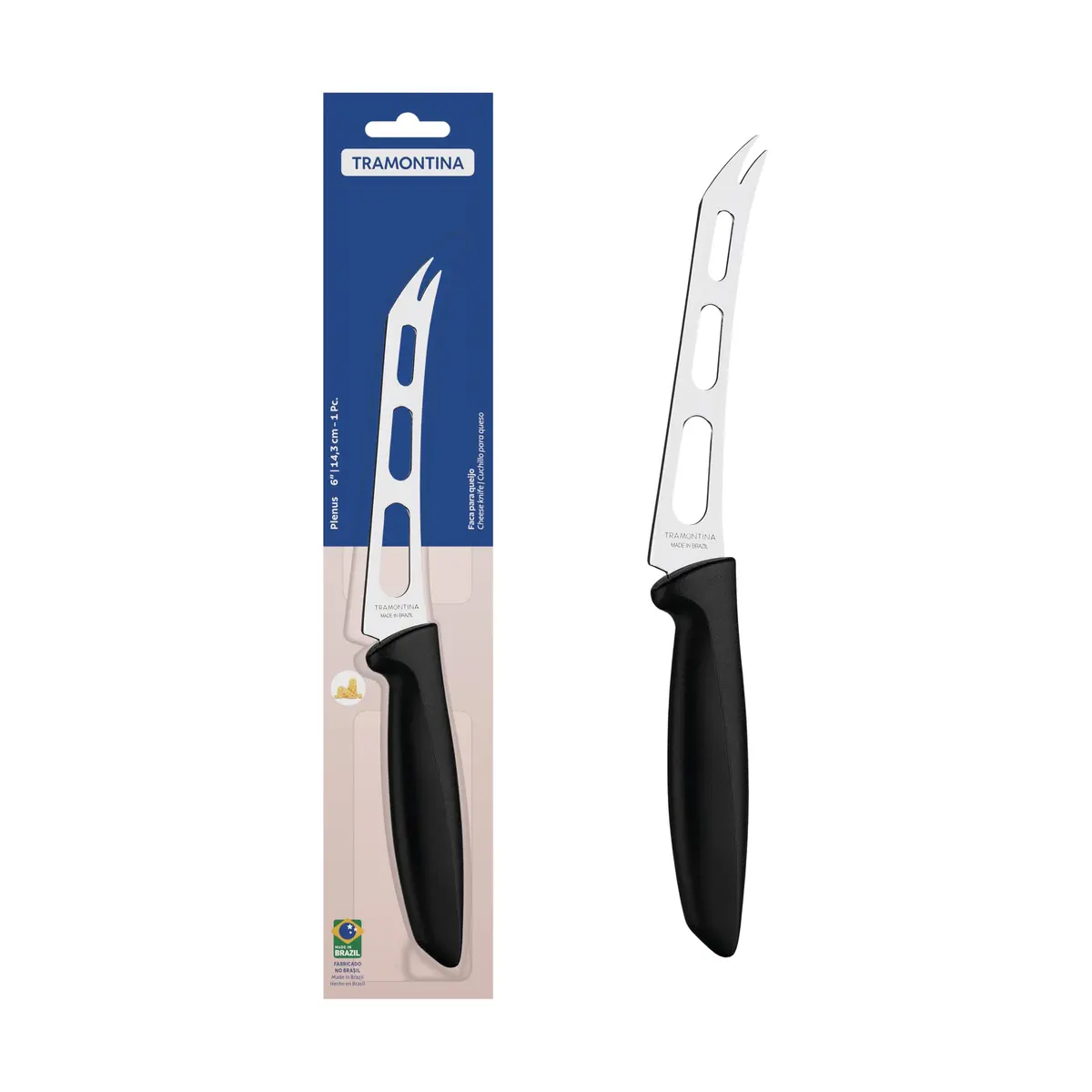 Tramontina 23429106 Faca para Queijo 6", Preto - 1