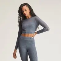 Top Cropped Manga Longa Rendado Asmc Mulher adidas