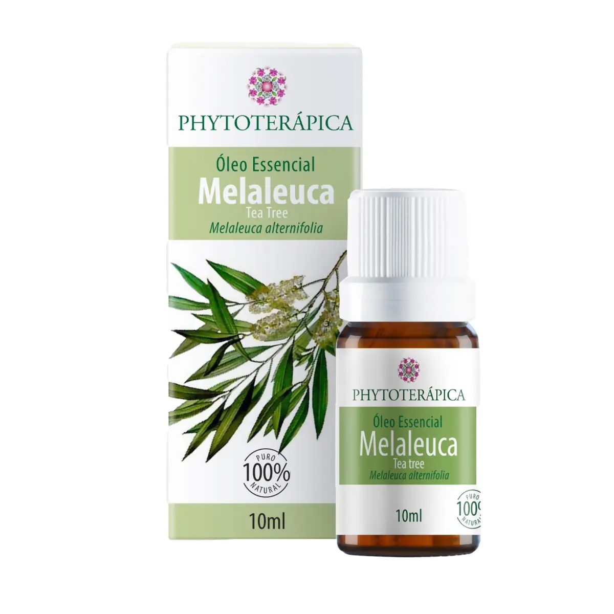Óleo Essencial de Melaleuca (Tea Tree) Phytoterápica 10ml para Difusor, Massagem e Aromaterapia - 100% Puro e Natural