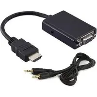 Cabo Adaptador HDMI Macho para VGA Fêmea + P2 MD9 - 7108 - 1